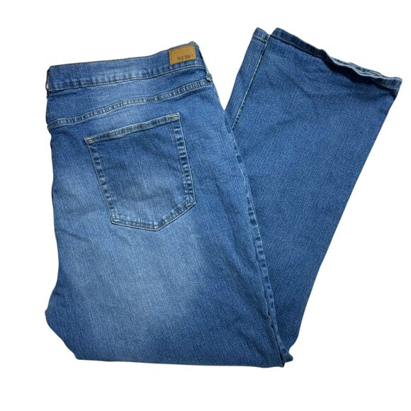 True Craft Mens Straight Fit Jeans 48X32 Blue Denim Cotton Blend - Picture 1 of 5
